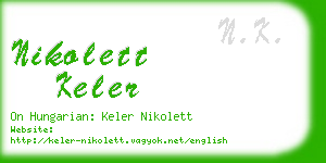 nikolett keler business card